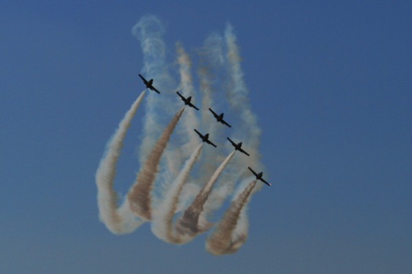 Patrouille Breitling
Mots-clés: avion formation fumée vol